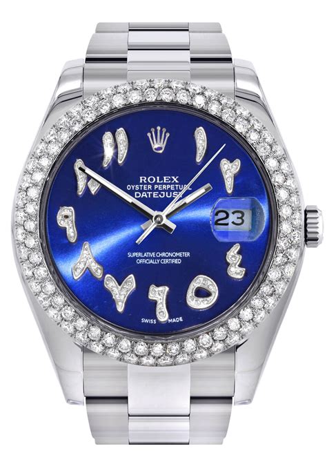 rolex datejust blue arabic|Rolex Datejust arabic numerals.